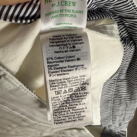 J.Crew Heritage 4" Chino Short WMNS 2 White High Rise Stretchy Zip Fly Pockets - Picture 8 of 9